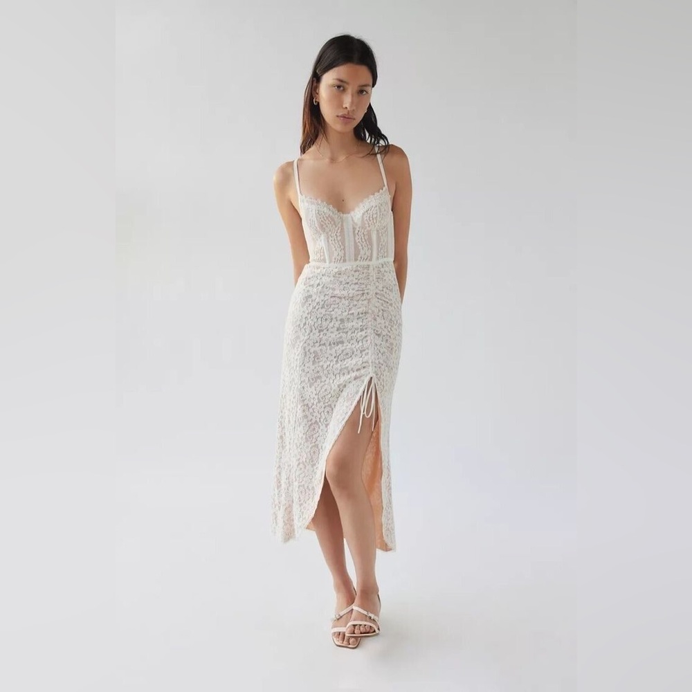 Urban Outfitters Angelica Corset Midi Dress S Bridal